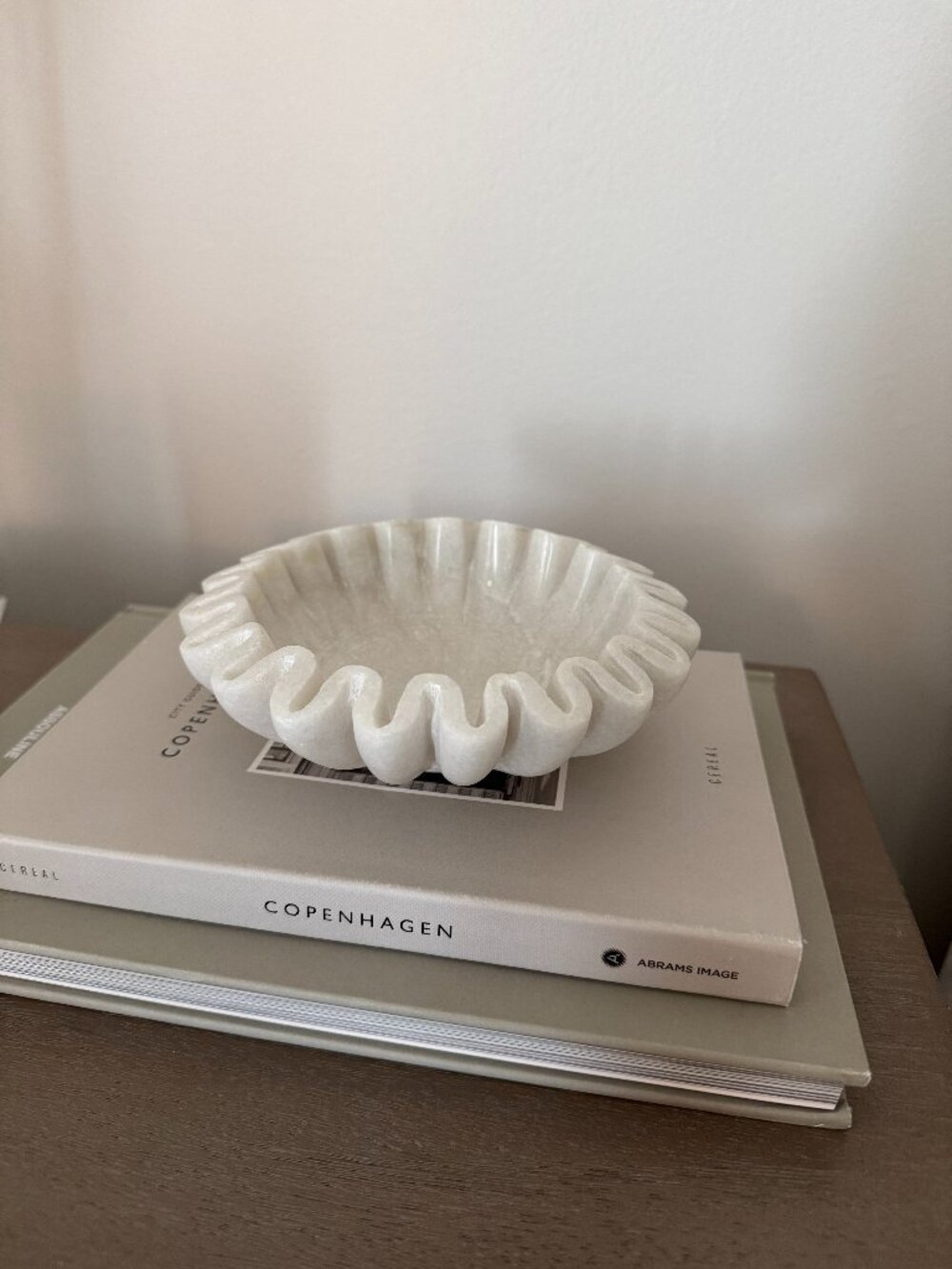 Fluted Marble Decorative Bowl